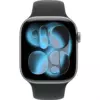 Apple Watch 11 46mm, Space Gray Aluminum, Black Sport Band, S/M