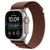 Apple Watch Ultra 4 49mm, Natural Titanium, Alpine Loop Burgundy, M